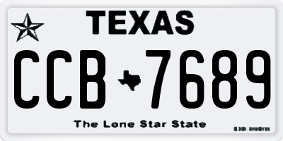 TX license plate CCB7689