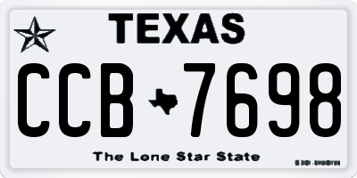 TX license plate CCB7698