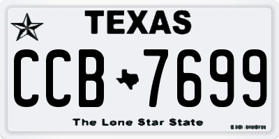 TX license plate CCB7699