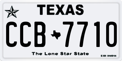 TX license plate CCB7710