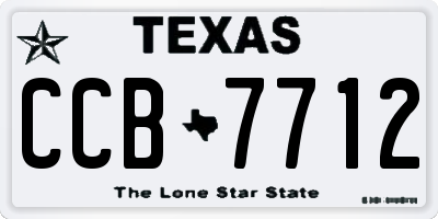 TX license plate CCB7712