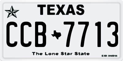 TX license plate CCB7713