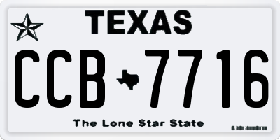 TX license plate CCB7716