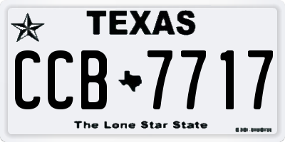 TX license plate CCB7717