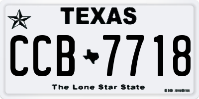 TX license plate CCB7718