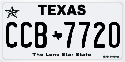 TX license plate CCB7720