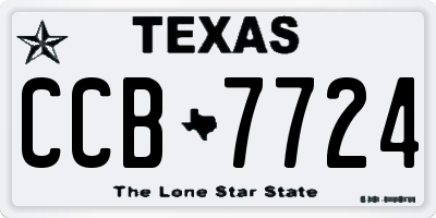 TX license plate CCB7724