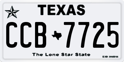 TX license plate CCB7725