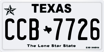 TX license plate CCB7726