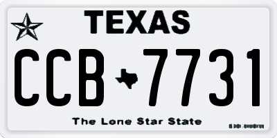TX license plate CCB7731