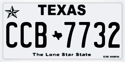 TX license plate CCB7732