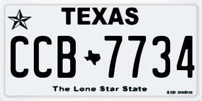 TX license plate CCB7734