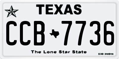 TX license plate CCB7736
