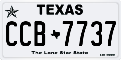 TX license plate CCB7737