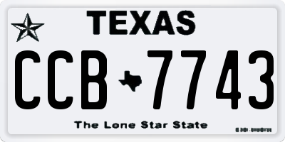 TX license plate CCB7743