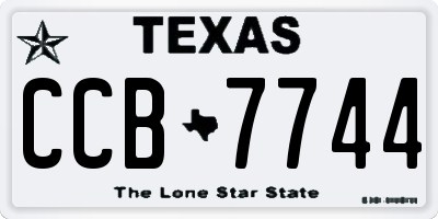 TX license plate CCB7744