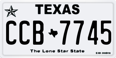 TX license plate CCB7745