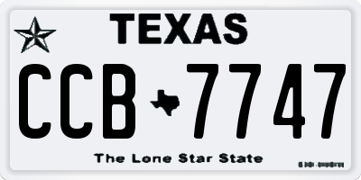 TX license plate CCB7747