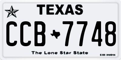 TX license plate CCB7748