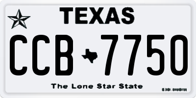 TX license plate CCB7750