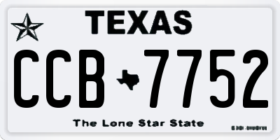 TX license plate CCB7752