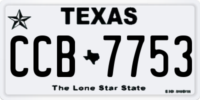 TX license plate CCB7753