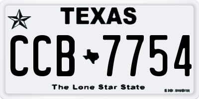TX license plate CCB7754