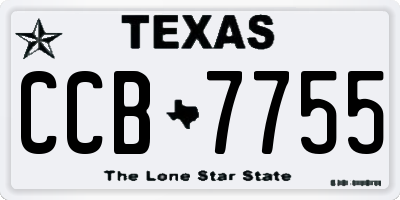 TX license plate CCB7755