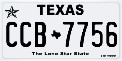 TX license plate CCB7756