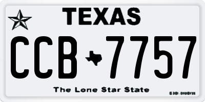 TX license plate CCB7757