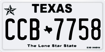 TX license plate CCB7758