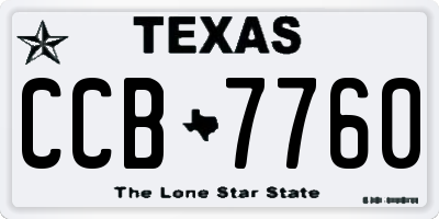 TX license plate CCB7760