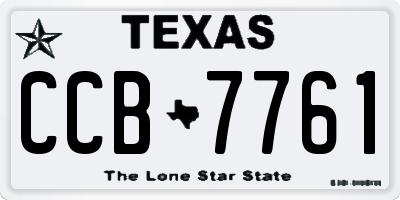 TX license plate CCB7761