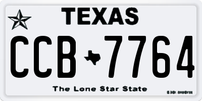 TX license plate CCB7764