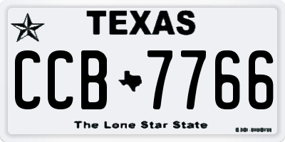 TX license plate CCB7766