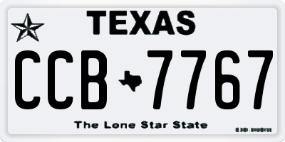TX license plate CCB7767
