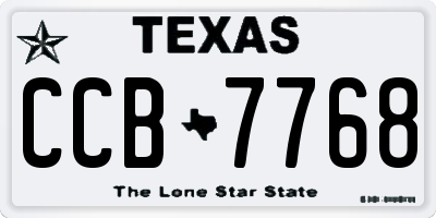 TX license plate CCB7768