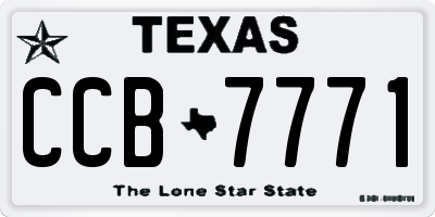 TX license plate CCB7771