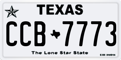 TX license plate CCB7773