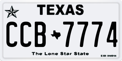 TX license plate CCB7774