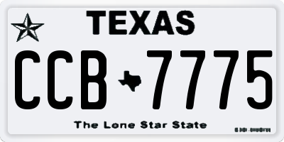TX license plate CCB7775
