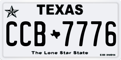 TX license plate CCB7776
