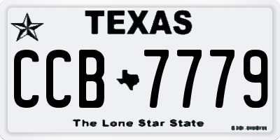 TX license plate CCB7779