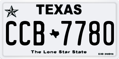 TX license plate CCB7780