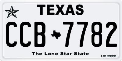 TX license plate CCB7782