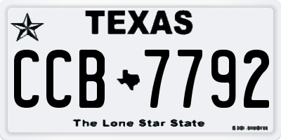 TX license plate CCB7792