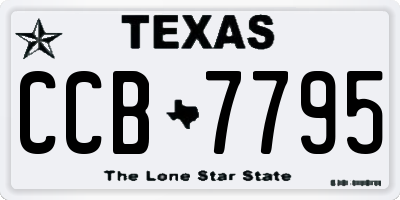 TX license plate CCB7795