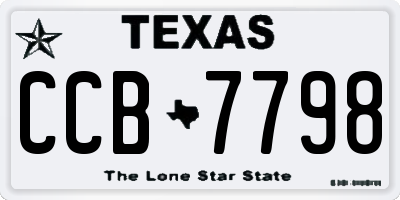 TX license plate CCB7798