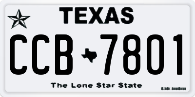TX license plate CCB7801