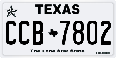 TX license plate CCB7802